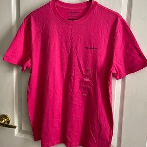 NWT Calvin klein t-shirt short sleeve round neck men pink size Medium